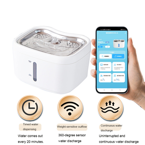 Dispensador de agua potable inteligente para mascotas Tuya de 2.5L, fuente de agua automática controlada por aplicación WIFI inteligente eléctrica para gatos con Sensor - Product Image 2