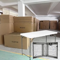 4 pieds de table pliante en plastique de haute qualité à bas prix, petite table pliante en plastique pour les études et le dîner des enfants.