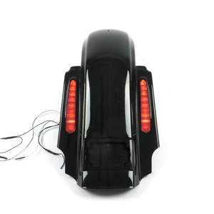 Guardabarros trasero para motocicleta <span class=keywords><strong>Harley</strong></span> <span class=keywords><strong>Davidson</strong></span>, accesorio de doble corte con luz CVO, para 2009-2019 - Product Image 1