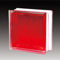 Bloc de verre nuageux rose acide pour mur décoratif de haute qualité