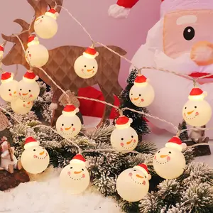 Горячая Распродажа, Рождественская елка с теплым белым светом, праздничное окружающее освещение, 110-240 В, внутреннее светодиодное освещение со снеговиком