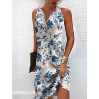 Robe trapèze pour femme, imprimé rayures vives et motifs floraux, nouvelle collection, élégante, décontractée, idéale pour les fêtes