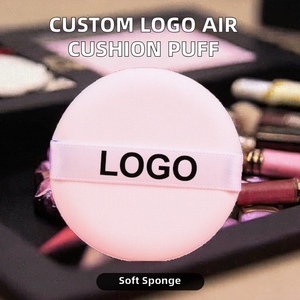 พัฟกำมะหยี่กลมพิมพ์โลโก้ได้ พร้อมริบบิ้น สำหรับแต่งหน้า - Product Image 4
