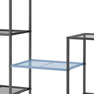 מפעל סיטונאי 4 מדפים מתכווננים להציג מדף אחסון מתכת מדף אחסון למטבח ולסלון סלון - Product Image 5