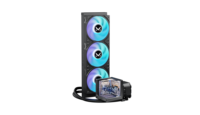 Refroidisseur AIO TCOMAS EXIT D3 360 avec trois écrans LCD de 3,95 pouces, 350 W TDP, 90 °   Radiateur pliable ARGB 360 mm pour PC de jeu, refroidissement par eau