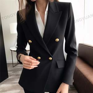 Custom Apparel High Quality Classy <strong>Ladies</strong> Business Suits Short Double Breasted Blazer Women's Suits <strong>Tuxedo</strong> Woman Blazer <strong>Jacket</strong> - Product Image 2
