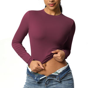 Camiseta atlética transpirable de compresión de manga larga de secado rápido para mujer para correr, gimnasio, Fitness, entrenamiento - Product Image 3