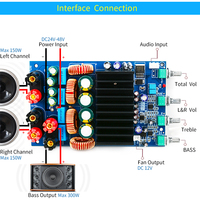 Carte d'amplificateur audio TAS5630 2.1, 2X150W+300W, numérique, 2.1 canaux, classe D, amplificateur haute puissance pour système de cinéma maison