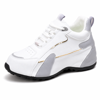 Chaussures décontractées pour hommes en cuir PU à lacets, baskets à talon surélevé, tendance mode, vente en gros, fabricant d'usine