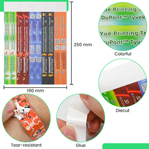 <span class=keywords><strong>Bracelet</strong></span> Tyvek personnalisé à usage unique avec logo, numéro de série et billet d'entrée pour événements islamiques, festivals et clubs - Product Image 4