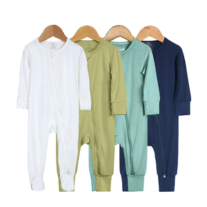 Hot Bamboo Pattern Pajamas Sleepwear Baby Patternless <strong>Pyjamas</strong> 95% Bamboo 5% Spandex Custom Baby Pajamas - Product Image 1