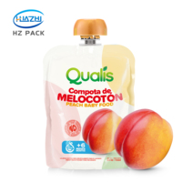 Doypack personnalisé sans BPA 90r 115r pour purée de fruits nourriture pour bébé jus de bébé bouchon de champignon debout pochette à bec
