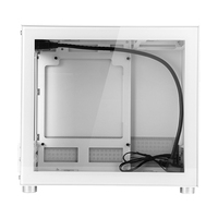 Boîtier mini-ITX Châssis de PC ultra-portable Boîtier à flux d'air élevé Petite empreinte pour PC de bureau avec panneau latéral en verre