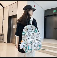 Twinkle Factory Simple versátil mujer estudiante universitario bolsa de ordenador impermeable Graffiti impreso estudiante mochila mochilas escolares