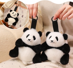 INS mignon Panda petit porte-clés mignon en peluche <span class=keywords><strong>pellets</strong></span> pondérés Panda poupée porte-clés - Product Image 6