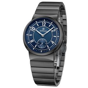 Récompensez les meilleures ventes de montres à quartz pour hommes, cadran simple de couleur bleue avec chiffres, montres-bracelets analogiques de luxe en acier étanches pour hommes - Product Image 2