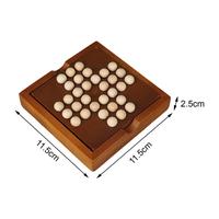 Casse-tête en bois pour adultes, jeu de société familial éducatif à un joueur, solitaire portable, nouveaux jouets en bois PC