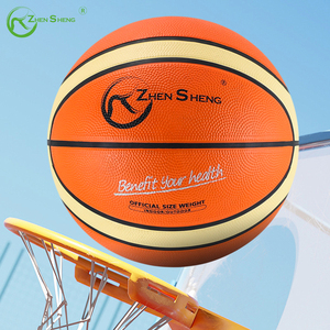 Promotion Usine Zhensheng : Ballon de Basketball en Caoutchouc Personnalisé avec Logo, Matière 100% Fraîche, Taille 7, Idéal pour l'Entraînement et les Cadeaux - Product Image 1