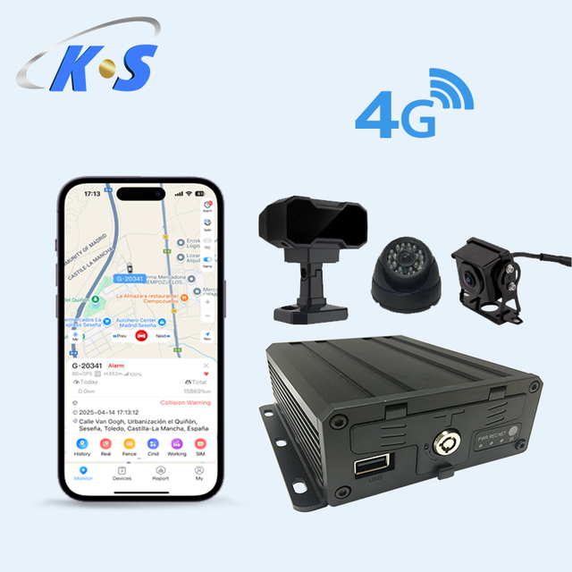 4G 1080P 4-Channel Mobile DVR with SD Card GPS WiFi CMSV6 H.264/H.265 Compression 9-36V for Truck Bus Vehicle Monitoring