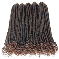 Vente en Gros Extensions de Cheveux au Crochet Locs Déesse 16 Pouces 24 Brins Fausses Locs Cheveux à Tresser au Crochet
