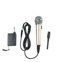 Récepteur en métal de studio portatif de microphone filaire et sans fil dynamique professionnel 2-en-1 pour karaoké