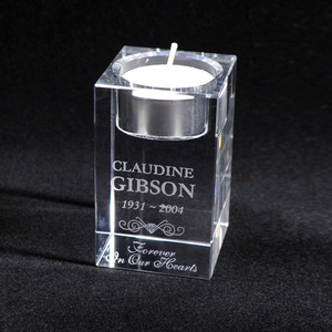 לייזר אייפל מגדל קריסטל קוביית בלוק Tealight מחזיק MH-1490 - Product Image 6