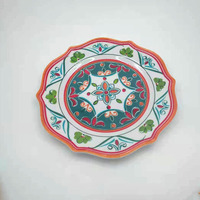 Service de table en mélamine, motif Floral, vaisselle de luxe, assiettes, tasses avec poignée, 16 pièces