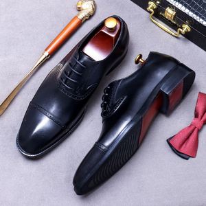 British Brook Men's Business Formal Shoes Genuine Leather <b>Oxford</b> Design Pointed Toe Comfort Breathable Anti-Slip Fashionable - Product Image 3