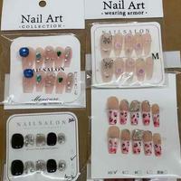 Juego de 10 Uñas Acrílicas de Diseño Aleatorio Hechas a Mano de Lujo para Salón de Uñas
