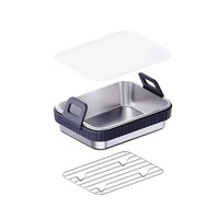 Plateau de cuisson en silicone de qualité alimentaire pour friteuse à air, ustensiles de cuisson sûrs, résistants aux hautes températures, pliables, faciles à nettoyer