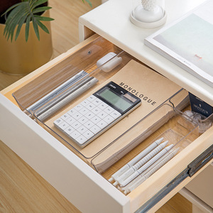 Transparent Storage <b>Box</b> 4 In 1 1L Acrylic Desktop Organizer For Cosmetics Stationery <b>Makeup</b> Organizers - Product Image 2