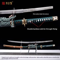 Épée de samouraï Tachi japonaise traditionnelle, style long, en acier à haute teneur en carbone, lame monobloc, pour la défense personnelle, objet de collection.