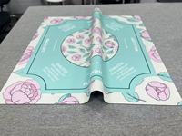 Hansail Sport Tapis de Mahjong Professionnel Noir à Motif Floral Antidérapant en Caoutchouc Naturel Portable pour 4 Joueurs