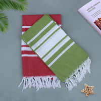 Serviette de plage polyvalente rose pâle, Peshtemal turc rayé, serviette de hammam grande taille XL, idéale pour Airbnb, maison d'hôtes, boutique