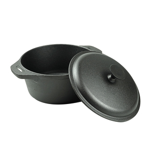 Casserole en <span class=keywords><strong>fonte</strong></span> antiadhésive 2-en-1 de 26 cm avec double poignée, compatible four, gaz et induction - Product Image 5