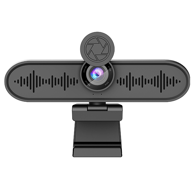 4K All in One Video Bar Conference Camera 4 Microphones 2 Speakers Live Streaming Online Class Webcams with Privacy Cover