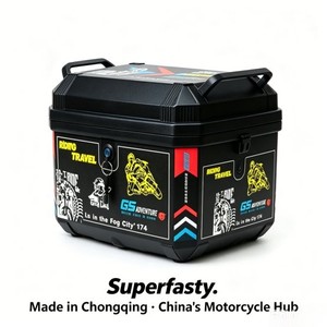 Superfasty 36L Noir PP Top Case Moto avec Verrouillage par Crochet, Autocollant GS Adventure Racing, Étanche, pour Rangement Arrière <span class=keywords><strong>de</strong></span> Scooter - Product Image 4