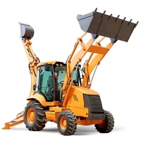 Chargeur compact chinois 4x4 Mini chargeur sur roues Chargeur frontal Excavateur à vendre