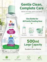 Nettoyant liquide pour biberons OEM/ODM Barline 500ml, formule douce de qualité alimentaire, parfum naturel pomme, nettoyant multi-usages sûr