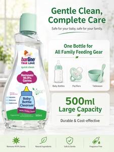 Nettoyant liquide pour biberons OEM/ODM Barline 500ml, formule douce de qualité <span class=keywords><strong>alimentaire</strong></span>, parfum naturel pomme, nettoyant multi-usages sûr - Product Image 3