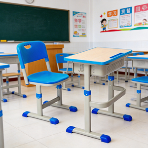 Bureau d'ordinateur à hauteur réglable pour l'école avec support pour écran et plateau pour clavier, idéal pour les cours d'<span class=keywords><strong>informatique</strong></span> - Product Image 1