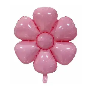 บอลลูนฟิล์มอลูมิเนียมสี Macaron ขนาดเล็ก,ลูกโป่งฟอยล์รูปทรงดอกไม้สำหรับตกแต่งงานเลี้ยงวันเกิดของเด็ก