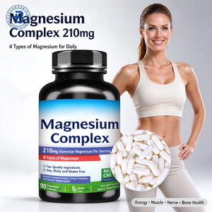 Suplemento de <span class=keywords><strong>Magnesio</strong></span> OEM 12 en 1 Complex 1000 mg, Cápsulas Veganas de <span class=keywords><strong>Magnesio</strong></span> con Glicinato, Bisglicinato, Citrato y Malato <span class=keywords><strong>Taurato</strong></span> - Product Image 3