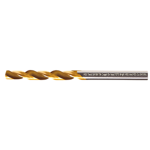Broca helicoidal HSS con recubrimiento de TiN en la cabeza 1070 Bright HSS y brocas HSS Co - Product Image 2