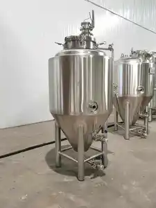 Tanques de fermentación 3HL 300L Equipo de cerveza Planta de elaboración Producción de cerveza Sistema de cervecería Vapor Dos recipientes