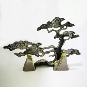 Nhà Máy Bán buôn tối giản bằng đồng bàn cây kim loại trừu tượng chi nhánh điêu khắc cho không gian làm việc trang trí nội thất hiện đại Kệ Nhà trung tâm - Product Image 3