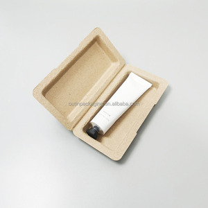 Scatola/Vassoio Cosmetico Personalizzato in Polpa di Carta di Bagassa di Canna da Zucchero Vergine Ecologica con Imballaggio Biodegradabile - Product Image 1