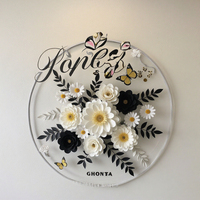 Aartificialflpowerwallwedding Kertas Dinding Bunga 3d Décorations murales Flpower Rotin Papier Art Fleur Mur