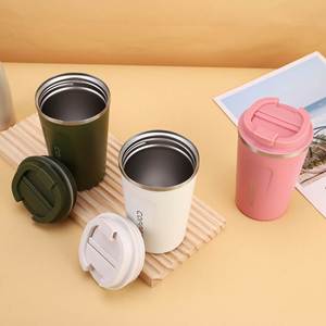 Mug à café isotherme 2e génération 380ml 510ml en acier inoxydable 304, bouteille d'eau sous vide anti-fuite, portable, pour extérieur, voiture, cadeau d'affaires - Product Image 6