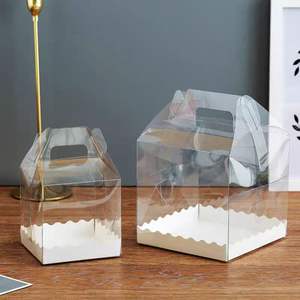 Contenedor de Alimentos Rectangular Desechable de Plástico PET <span class=keywords><strong>Sensu</strong></span> para Té de la Tarde y Pastel con Asa, Logotipo Personalizado Impreso en Offset - Product Image 6